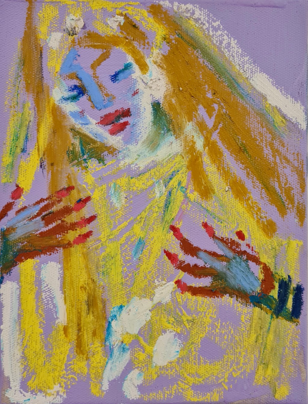 Intimacy series – 12 paintings, oil paint and pigment stick on canvas, 24h x 18w&nbsp;cm.