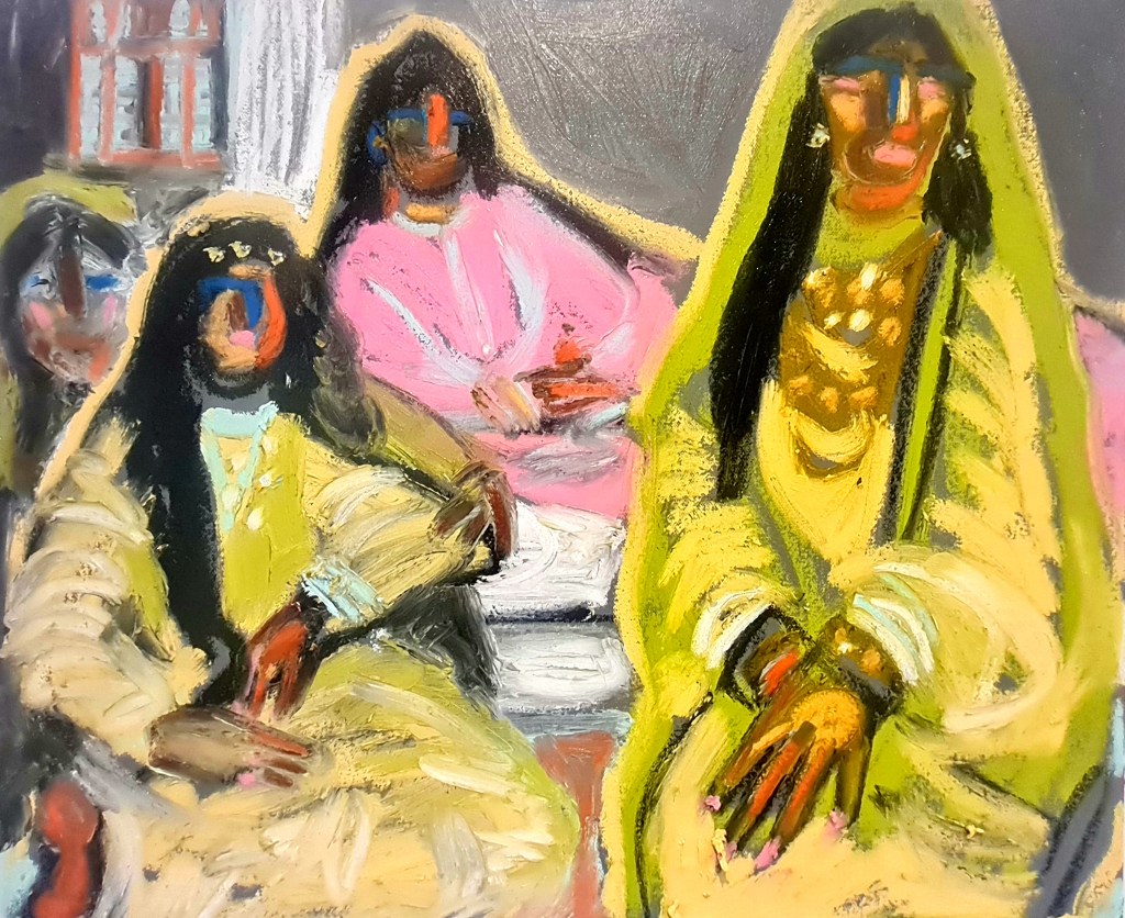 Dawn series – 10 paintings, oil paint and pigment stick on canvas, 50h x 60w&nbsp;cm.